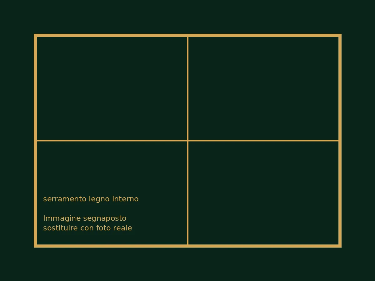 Serramento in legno come complemento d'arredo interno